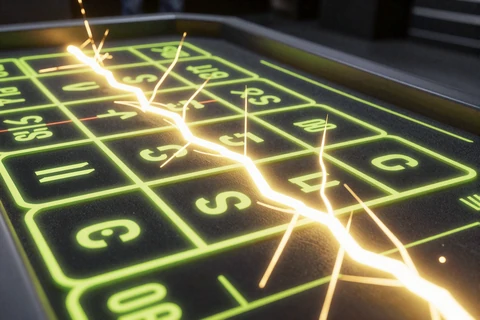 Lightning Roulette mit lime Energie-Blitzen und Multiplikatoren bei Golazzo Live Casino